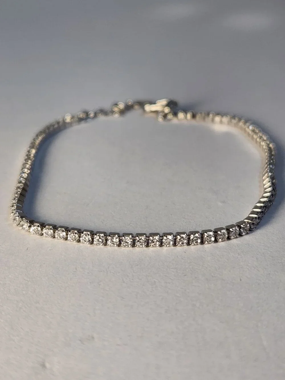 VTG NWOT Swarovski Tennis Bracelet 925 Sterling Silver 7